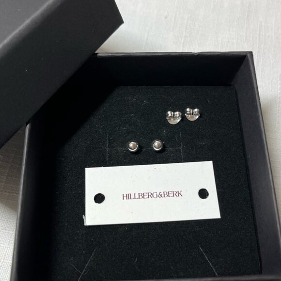 New Hillberg  Berk Sterling Silver Balls Stud Earrings - Picture 1 of 2